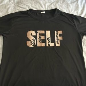 Inspirational Self-Love T-shirt (size XL) (Black)